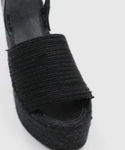 ALOHAS Shoes Ibizas XL Raffia Total Black