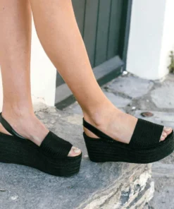 ALOHAS Shoes Ibizas XL Raffia Total Black