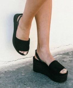 ALOHAS Shoes Ibizas XL Raffia Total Black