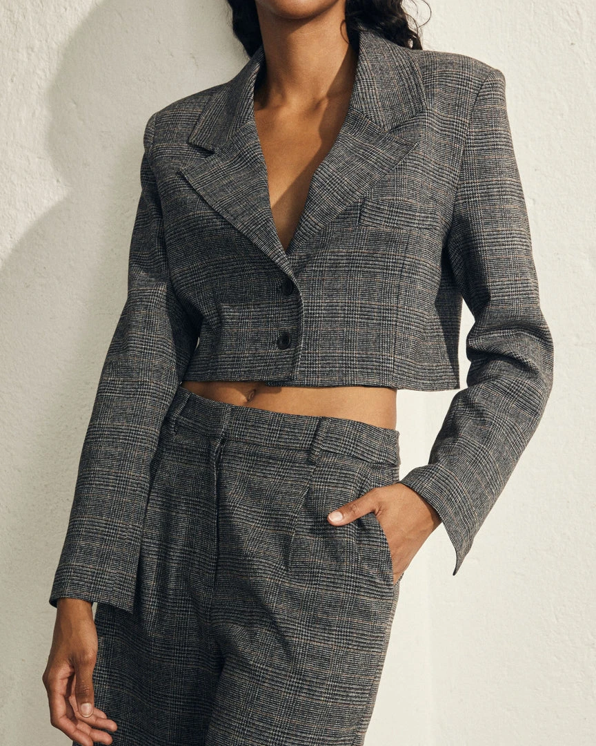 ALOHAS Clothing Itinerary Blazer Checks Print 2 ALOHAS Clothing Itinerary Blazer Checks Print