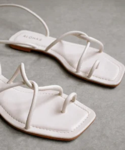 ALOHAS Lace It Up Ivory Flat Sandal