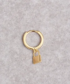 ALOHAS Lock Earrings Gold Accessories