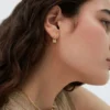 ALOHAS Lock Earrings Gold Accessories