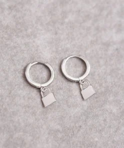 ALOHAS Accessories Lock Earrings Silver