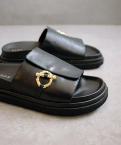 ALOHAS Lock Loop Black Shoes