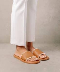 ALOHAS Malibu Crochet Tan Ivory Shoes