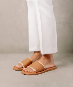 ALOHAS Malibu Crochet Tan Ivory Shoes