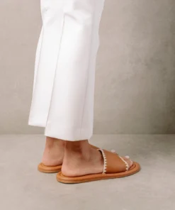 ALOHAS Malibu Crochet Tan Ivory Shoes