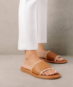 ALOHAS Malibu Crochet Tan Ivory Shoes