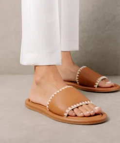 ALOHAS Malibu Crochet Tan Ivory Shoes