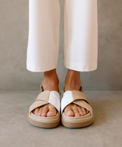 ALOHAS Marshmallow Bicolor Stone Beige Bright White Sandal