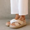 ALOHAS Marshmallow Bicolor Stone Beige Bright White Sandal