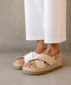 ALOHAS Marshmallow Bicolor Stone Beige Bright White Sandal