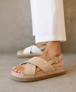 ALOHAS Marshmallow Bicolor Stone Beige Bright White Sandal