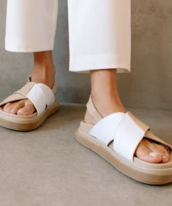 ALOHAS Marshmallow Bicolor Stone Beige Bright White Sandal