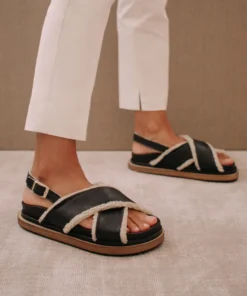 ALOHAS Marshmallow Black Leather