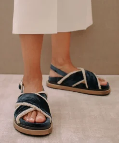 ALOHAS Marshmallow Blue Velvet Shoes 10 ALOHAS Marshmallow Blue Velvet Shoes