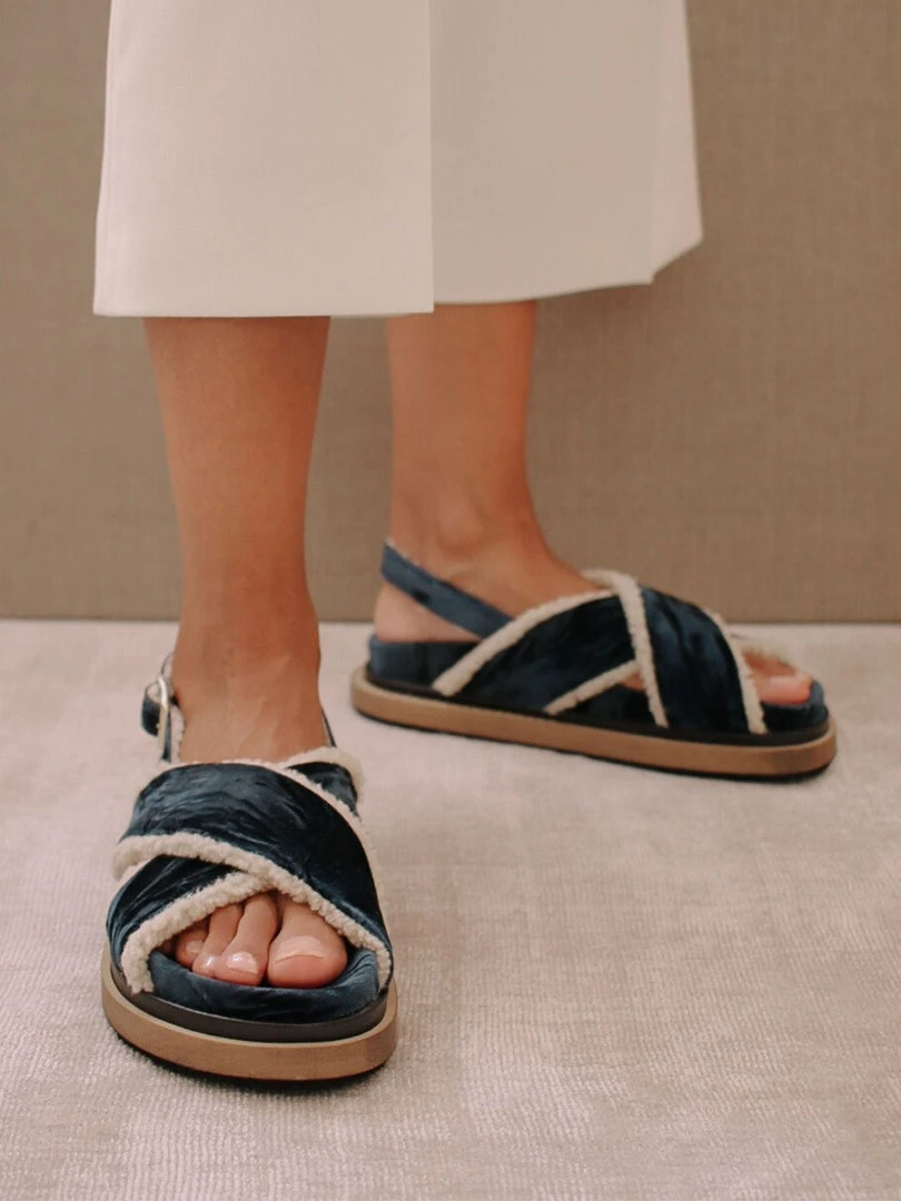 ALOHAS Marshmallow Blue Velvet Shoes 4 ALOHAS Marshmallow Blue Velvet Shoes