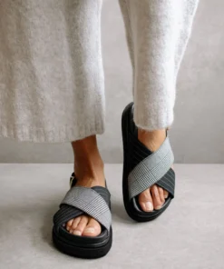 ALOHAS Shoes Marshmallow Check Black