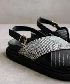 ALOHAS Shoes Marshmallow Check Black