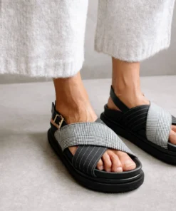 ALOHAS Shoes Marshmallow Check Black