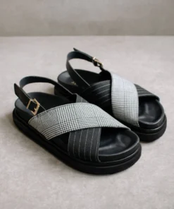 ALOHAS Shoes Marshmallow Check Black