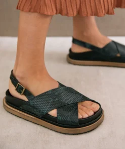 ALOHAS Shoes Marshmallow Green Snake