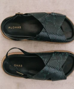 ALOHAS Shoes Marshmallow Green Snake