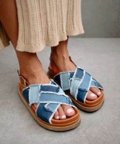 ALOHAS Marshmallow Patchwork Denim Blue
