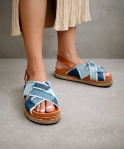 ALOHAS Marshmallow Patchwork Denim Blue