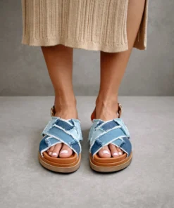 ALOHAS Marshmallow Patchwork Denim Blue