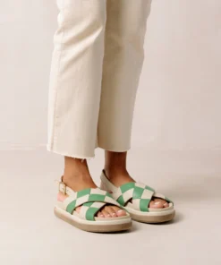 ALOHAS Marshmallow Scacchi Ivory Evergreen Shoes