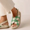 ALOHAS Marshmallow Scacchi Ivory Evergreen Shoes