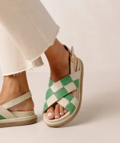 ALOHAS Marshmallow Scacchi Ivory Evergreen Shoes