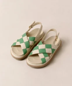 ALOHAS Marshmallow Scacchi Ivory Evergreen Shoes