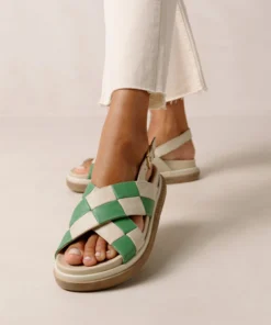 ALOHAS Marshmallow Scacchi Ivory Evergreen Shoes