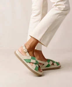 ALOHAS Marshmallow Scacchi Ivory Evergreen Shoes