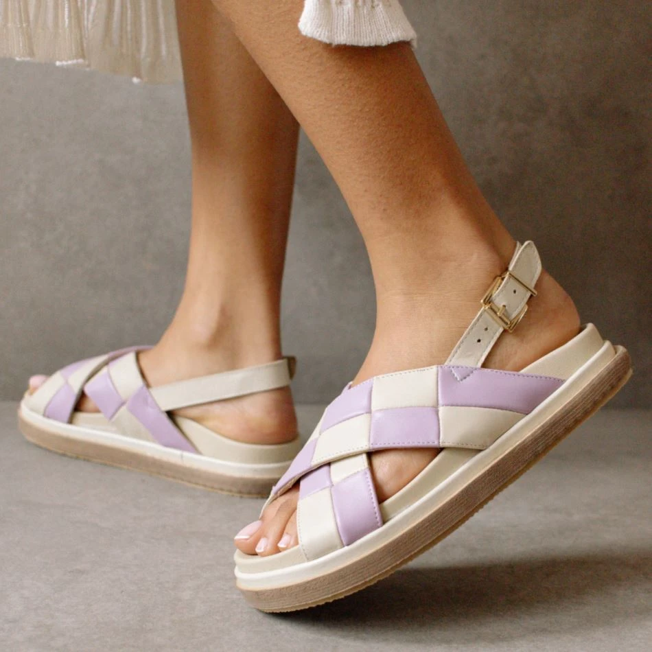 ALOHAS Marshmallow Scacchi Ivory Mauve 3 ALOHAS Marshmallow Scacchi Ivory Mauve