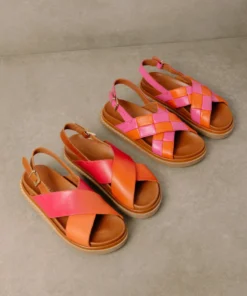 ALOHAS Marshmallow Scacchi Pomelo Orange Magenta Shoes