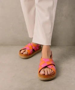 ALOHAS Marshmallow Scacchi Pomelo Orange Magenta Shoes