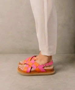 ALOHAS Marshmallow Scacchi Pomelo Orange Magenta Shoes