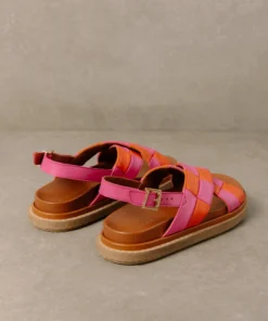 ALOHAS Marshmallow Scacchi Pomelo Orange Magenta Shoes