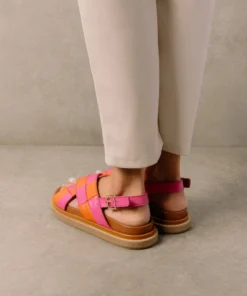 ALOHAS Marshmallow Scacchi Pomelo Orange Magenta Shoes