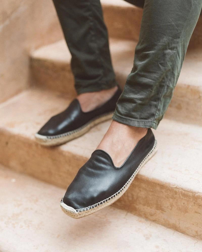 Åpoint Men Espadrilles Leather Black Shoes 1 Åpoint Men Espadrilles Leather Black Shoes