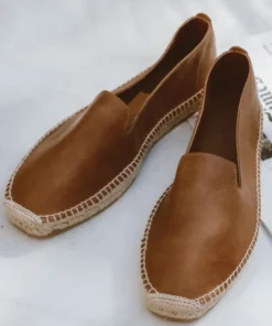 Åpoint Shoes Men Espadrilles Leather Camel