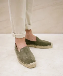 Åpoint Men Espadrilles Suede Khaki Shoes
