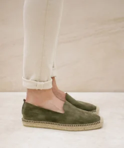 Åpoint Men Espadrilles Suede Khaki Shoes