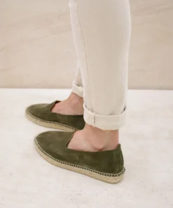 Åpoint Men Espadrilles Suede Khaki Shoes