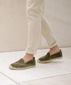 Åpoint Men Espadrilles Suede Khaki Shoes
