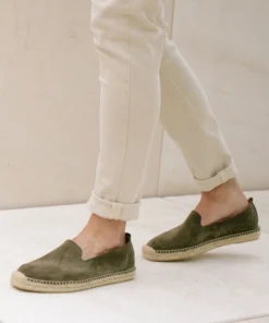 Åpoint Men Espadrilles Suede Khaki Shoes